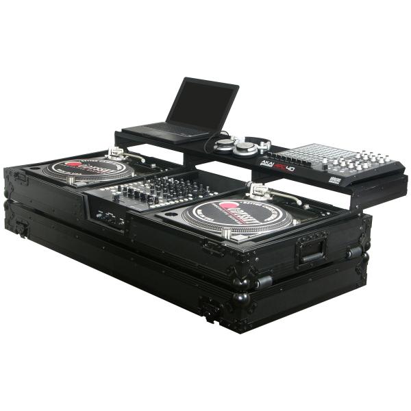 Odyssey FZGSPBM12WBL Black Label Turntable DJ Coffin