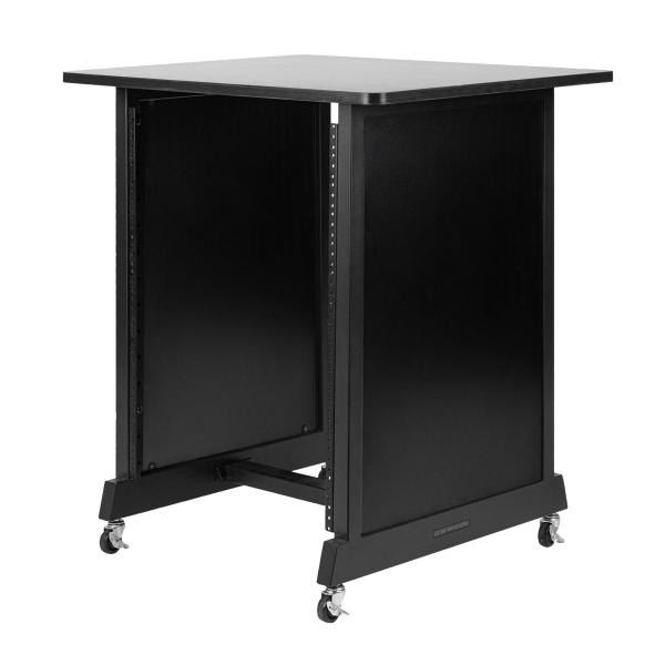Gator Cases RI-STRK-14U-BLK 14U Wood Rack Cabinet in Black Finish
