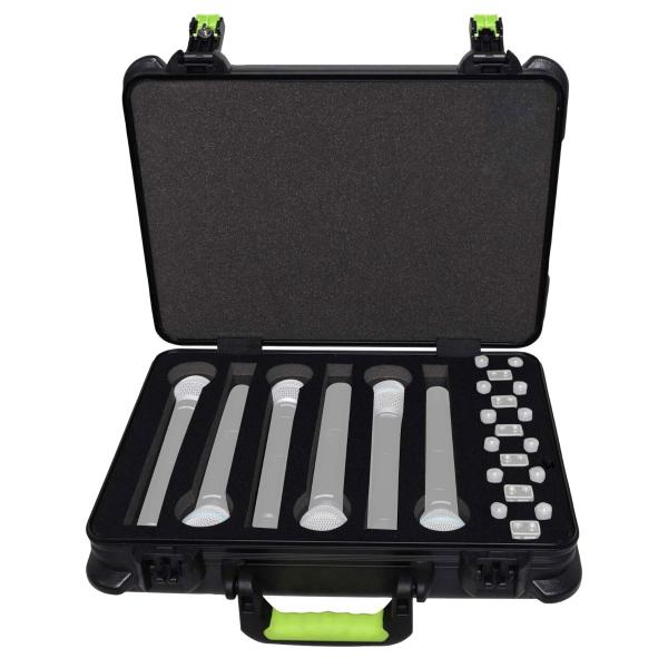 Gator Cases SH-MICCASEW06 SHURE Plastic Case for (6) Wireless Mics