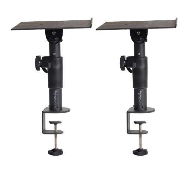 Gator Frameworks GFWSPKSTMNDSKCMP Adjustable Clamp-On Monitor Stands
