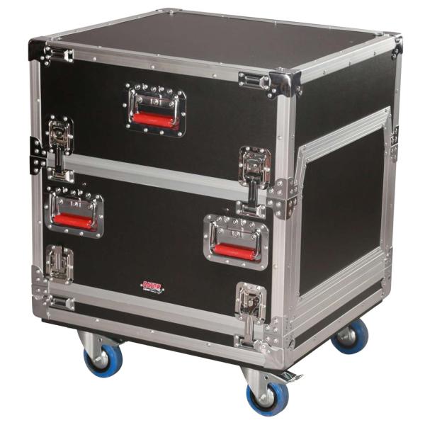 Gator Cases G-TOUR-GRC-1406 G-Tour Series Fixed 14U Top 6U Side Road Console Rack Left Angle