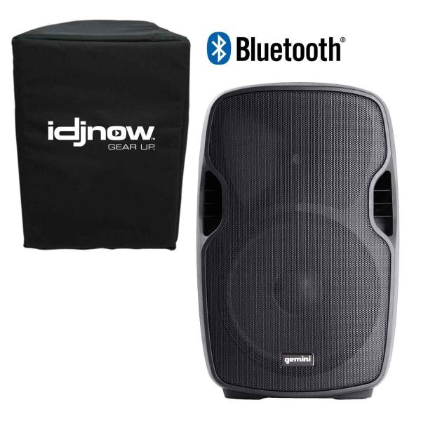 Gemini AS-1500BLU 15" Active Bluetooth Speaker & Cover