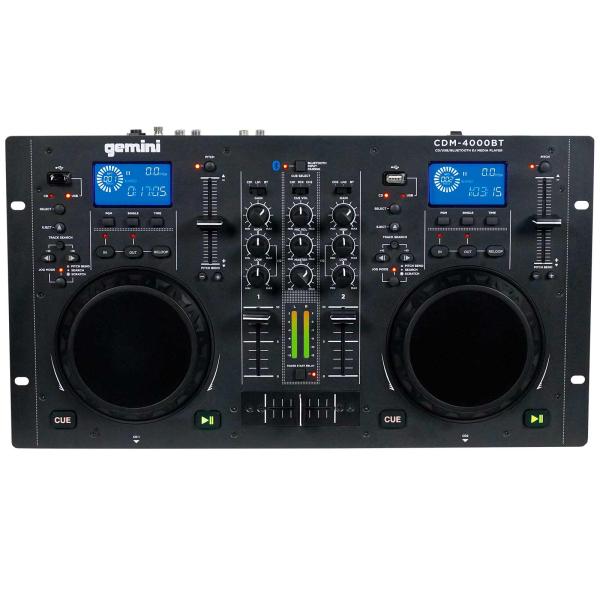 Gemini CDM 4000BT 2 Channel Dual MP3/CD/USD USB Mixer with Bluetooth Top