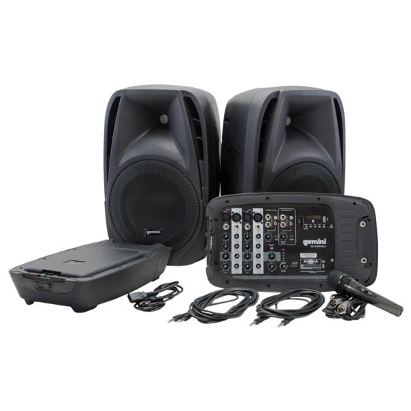 Gemini ES-210MX-BLU Portable PA System with 10" ABS Passive Speakers