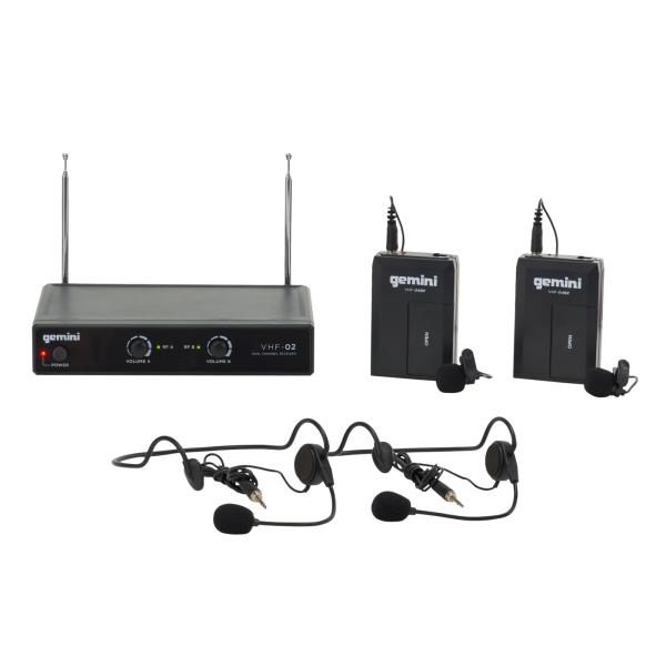 Gemini VHF-02HL Dual Channel VHF Lavalier Wireless System