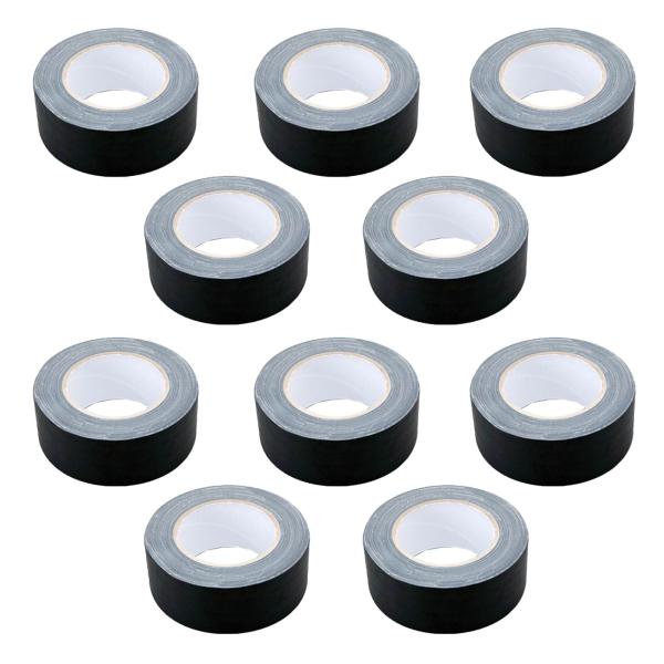 (10) Hosa Technology Black Gaffer Tape 2" x 30 Yard Rolls