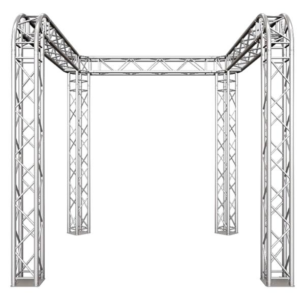 Global Truss TB-10X10 U Shaped Trade Show Booth with Round Corners F34-002