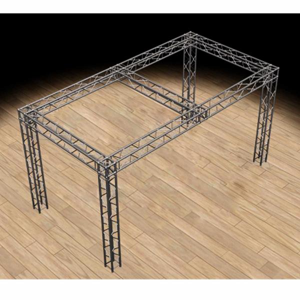 Global Truss TB-10X20 Trade Show Booth with UJB Corners & Center Beam F34-003