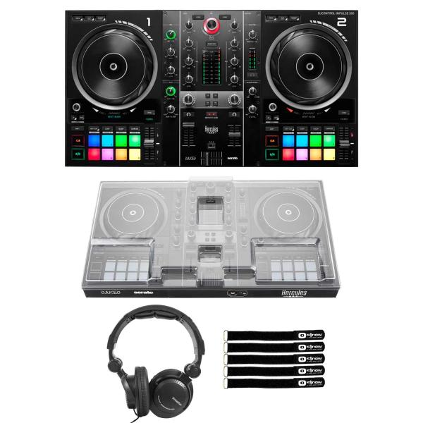 Hercules DJControl Inpulse 500 DJ Controller with Cover & Headphones