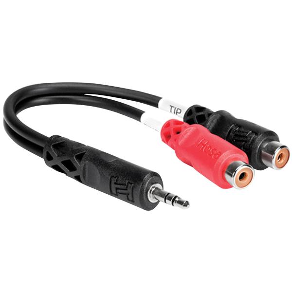 Hosa YRA-154 3.5 mm TRS to Dual RCAF Stereo Breakout Cable