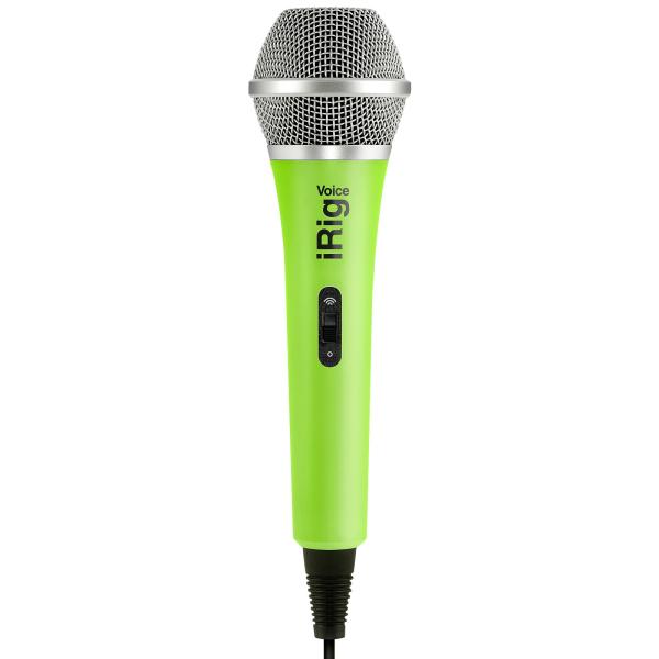iRig Voice Handeld Karaoke Mic for smartphones and tablets in green Front