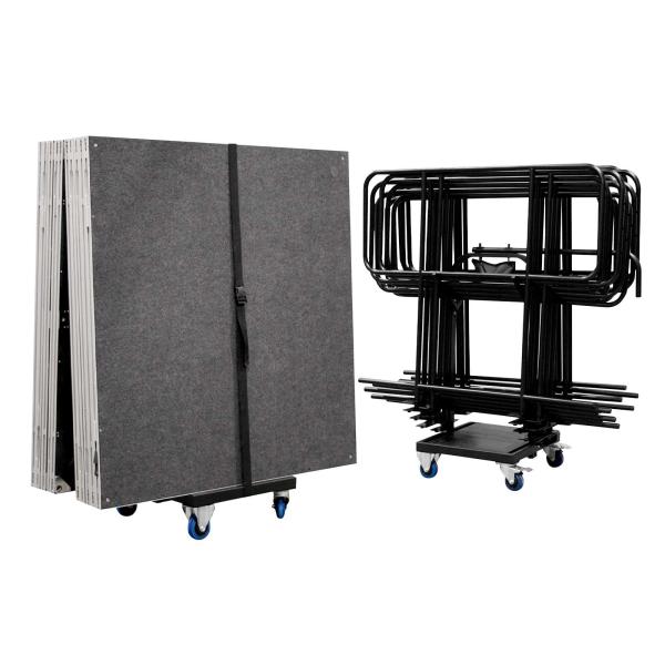 Intellistage ISTROLLEY Guard Rail Trolley for Storage and Transportation for 12 Guard Rails