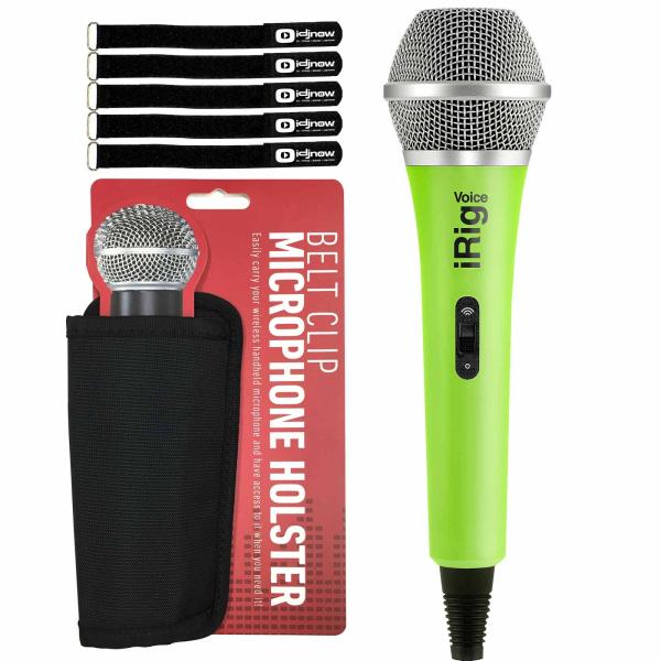 iRig Voice Green Hand-Held Karaoke Microphone with Microphone Holster