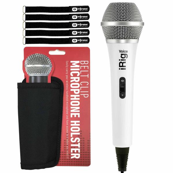 iRig Voice White Hand-Held Karaoke Microphone with Microphone Holster
