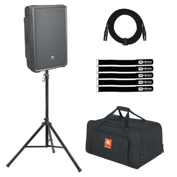 JBL IRX-112BT 12" Compact Portable Bluetooth Powered DJ PA Speaker with Stand & Bag