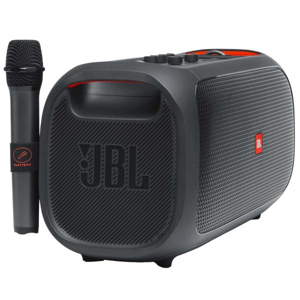 JBL PartyBox On-The-Go Portable Speaker with Built-In Lights and Mic