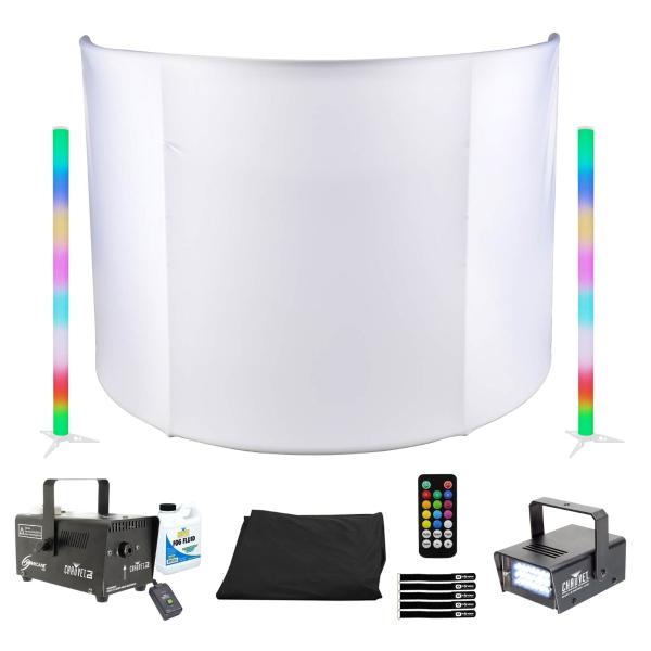 JMAZ Lighting JZ5010 Command Booth Facade with LED Tubes & Fog Machine