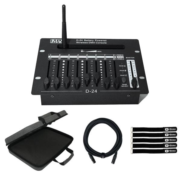 JMAZ Lighting JZ6001 D-24 Battery Powered DMX Controller with Case