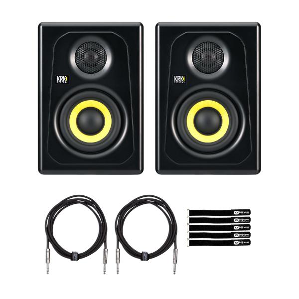 KRK K3-NA Kreate 3 Studio Monitors (Pair) with Cables Pack