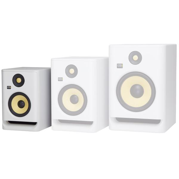 2) KRK RP5 ROKIT G4 Monitors with Yellow Cables | IDJNOW