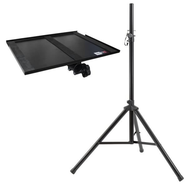 Laptop Projector Tray Holder for 1 3/8" Pole with Gemini Tripod Speaker Stand Package