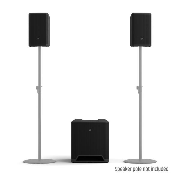 LD Systems DAVE 15 G4X Compact 2.1 PA System with 15" Subwoofer Pole 3
