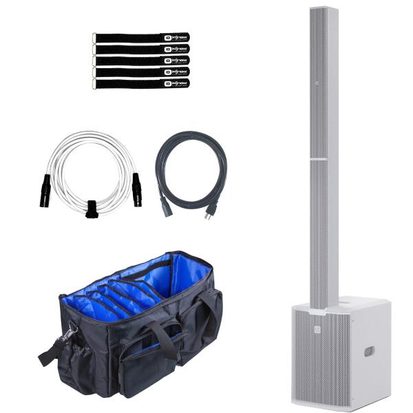LD Systems MAUI 28 G3 MIX W White Column PA System with Bag & Cables