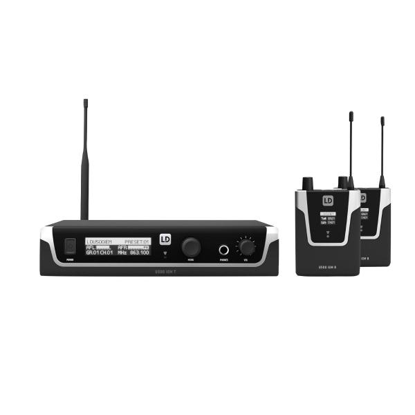 LD Systems U505.1 B IEM Wireless System Twin Pack with Earphones