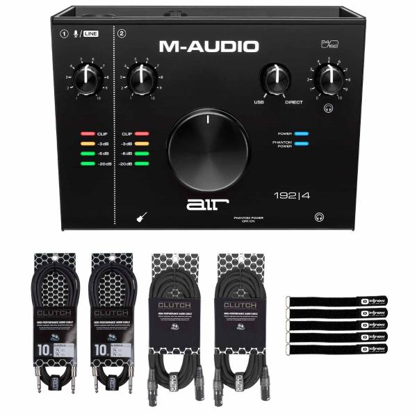 M-Audio AIR 192 | 4 2-In/2-Out 24/192 USB Audio Interface with Cables