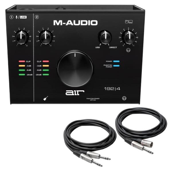 M-Audio AIR 192 | 4 USB Audio Interface with Interconnect Cables