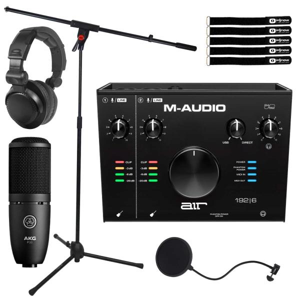 M-Audio AIR 192 | 6 USB Audio/MIDI Interface with AKG P120 Microphone