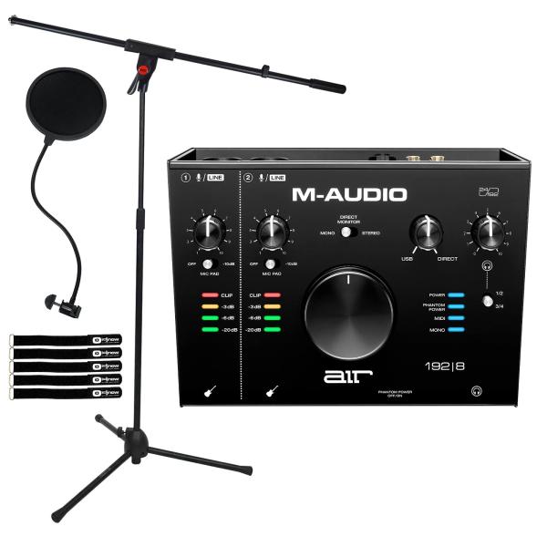 M-Audio AIR 192 | 8 Audio MIDI Interface with Microphone Boom Stand