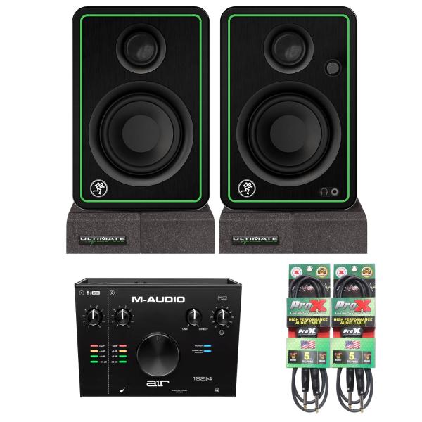 Mackie CR3-X 3" Monitors with M-Audio AIR 192 | 4 USB Interface