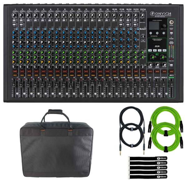 Mackie Onyx24 24-Channel Premium Analog Mixer with Transport Gear Bag