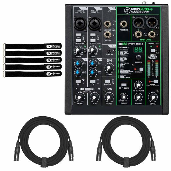 Mackie ProFX6v3 6 Channel Mixer with Cables | IDJNOW