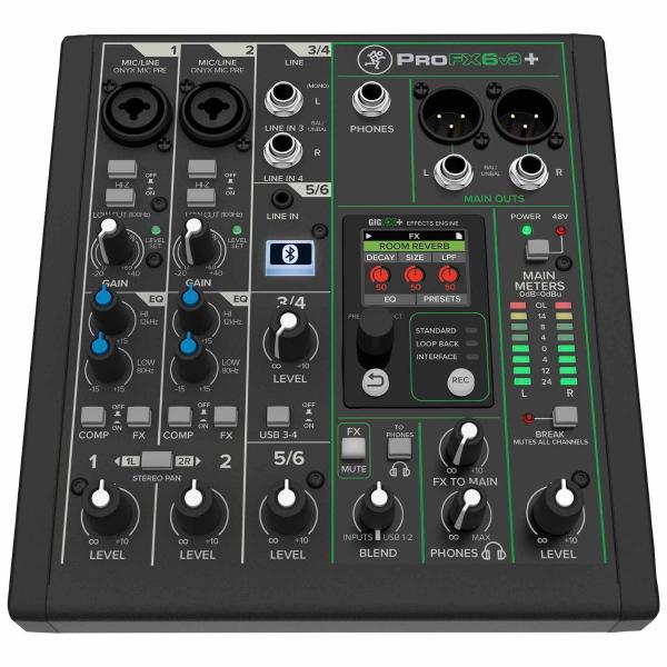 MACKIE PROFX6 v3 本体と電源アダプター、音出し動作確認済み Mackie ProFX6v3+ 6-Channel Analog Mixer | IDJNOW