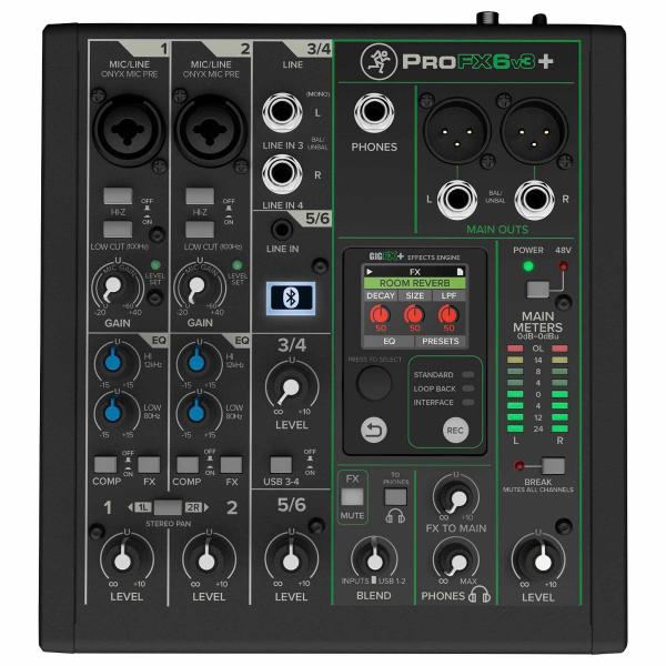 Mackie ProFX6v3+ 6-Channel Analog Mixer with Bluetooth