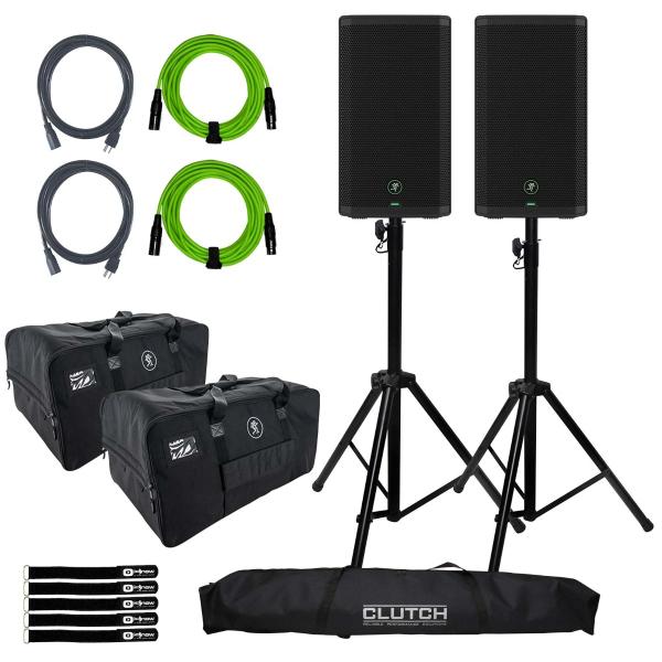 Mackie Thrash212 GO 12" Powered Speaker 2-Pack with Bags and Stands