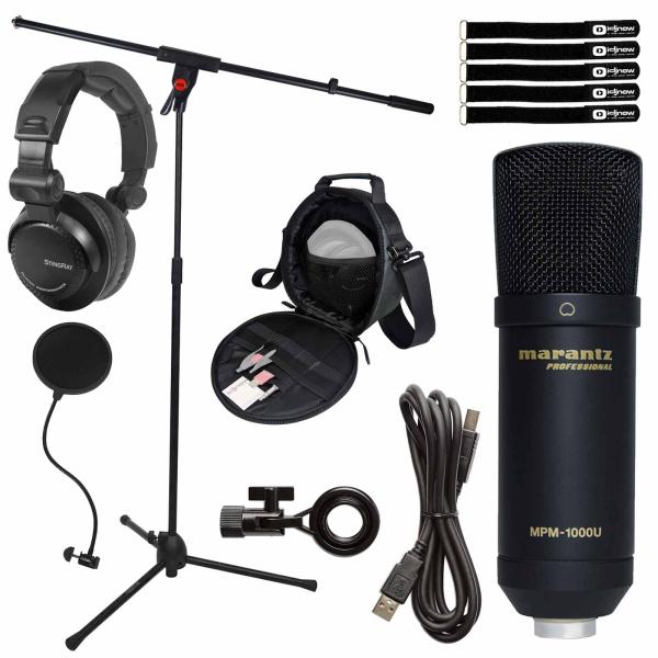 Marantz MPM-1000U Podcasting Microphone with Performance Headphones