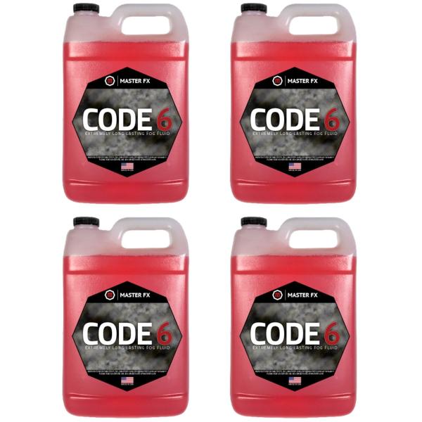 Master FX Code 6 Extremely Long Lasting Fog Fluid - 4 Gallons
