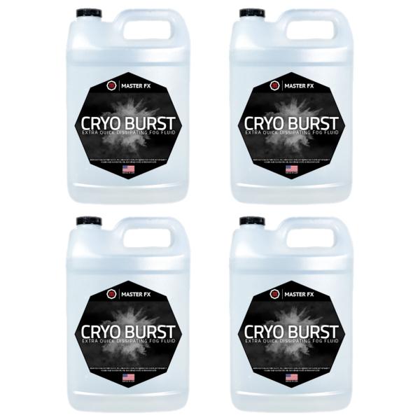 Master FX Cryo Burst Premium Extra Quick Dissipating Fog Fluid - 4 Gallons