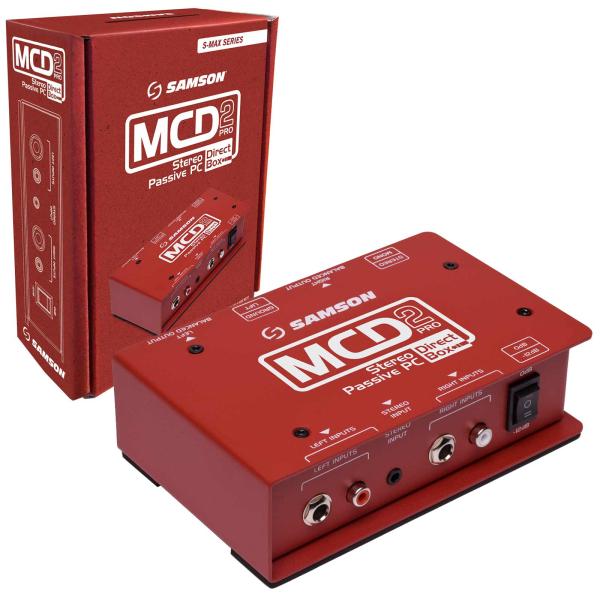 Samson MCD2 Pro Stereo Passive PC Direct Box for Computer Outputs, DJ Equipment, Keyboards & CD/MP3 Players