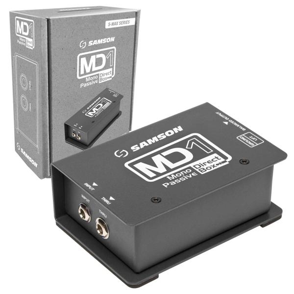 Samson MD1 Mono Passive Direct Box for Electric Guitar & Bass, Keyboards & Electronic Drum Kits