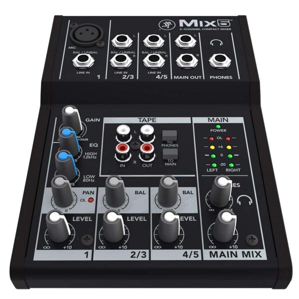 Mackie Mix5 5-Channel Mixer with Green Cable | IDJNOW