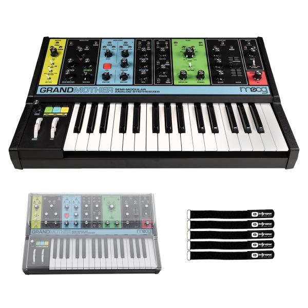Moog Grandmother Semi-Modular Analog Synthesizer with Cover Package
