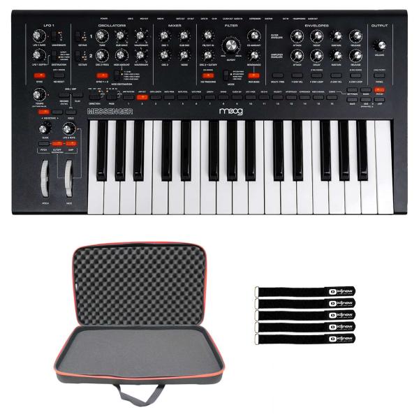 Moog MESSENGER Monophonic Keyboard Synthesizer with Hard-Shell Bag