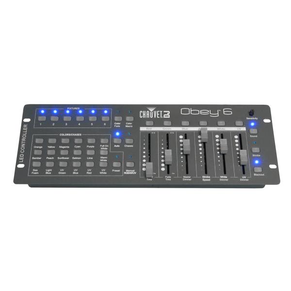 Chauvet Obey 6 Compact Universal 6-Channel DMX-512 Lighting Controller