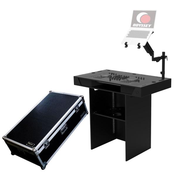 Odyssey DJMOBILE-B DJ Mobile Podium 37 in Black