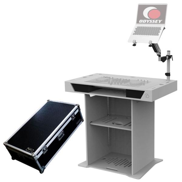 Odyssey DJSTUDIO-W DJ Studio Podium 37.5" in White Group