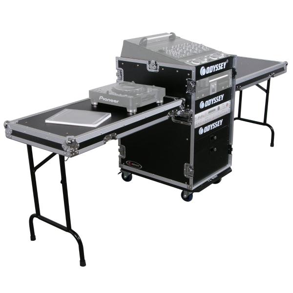 Odyssey FZ1316WDLX-II 13U Top 16U Vertical Combo Rack with Side Tables